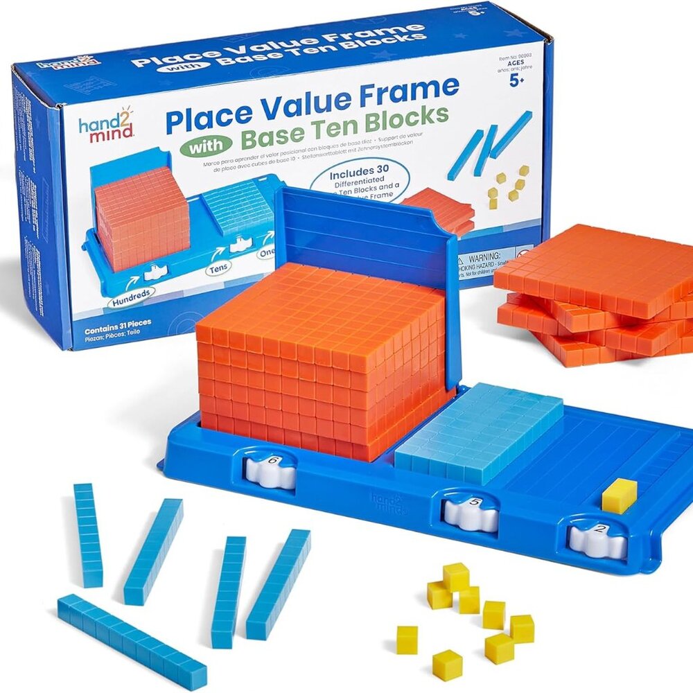 New hand2mind Counting Cubes & Frame - Great for Early Math! NEW IN BOX